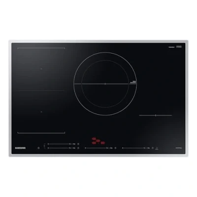 Abbildung von Samsung Autarkes Induktionskochfeld, 80 cm große Herdplatte, Slim Fit, Sensortasten mit Slider, Wi Fi Steuerung, Flex Zone, NZ84C5047HK/U1