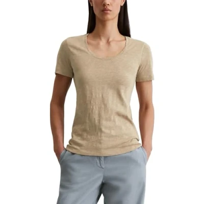 Abbildung von Marc O&#039;Polo DEEP Round NECK Twisted Tshirt basic, Damen, Größe: Large, Summer sand