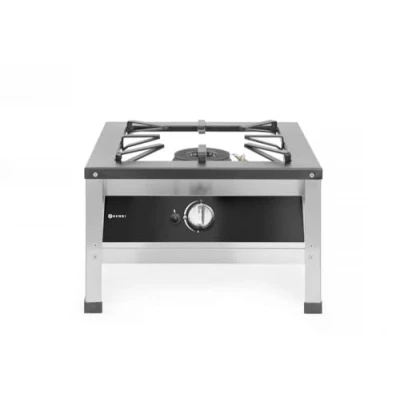 Abbildung von Hendi Hockerkocher XL, für Propan , Erd und Butangas geeignet, mit Thermoelement, elektronischer Zündung, 10,8kW, 580x650x(H)400mm, Edelstahl