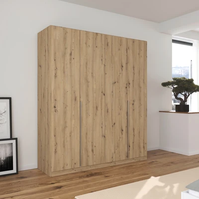 Abbildung von rauch Drehtürenschrank »Kleiderschrank Schrank Garderobe AGORDO TOPSELLER Schlafzimmer« IN zwei Griff Farben, Breiten 91 360 cm, Dekor oder Hochglanzfront, durchdachte Innenausstattung, 7 und 2 Höhen MADE GERMANY