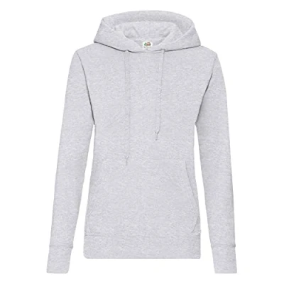 Abbildung von Classic Hooded Sweat Lady Fit Farbe: Heather Grey Größe: XL