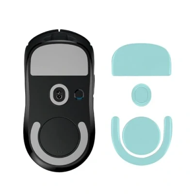 Abbildung von kwmobile Mouse Feet Sticker kompatibel mit Logitech G PRO X Superlight 2 Ersatz Glider Mausfüße passgenau Maus Glides in Grün
