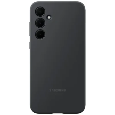 Abbildung von Samsung Galaxy A35 Hülle Silikon Backcover/Soft Case Handyhülle Schwarz