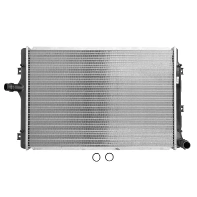 Abbildung von NISSENS 65281A Kühler, Motorkühlung Aluminium 650 453 34 Kühlrippen mechanisch gefügt VOLKSWAGEN: CADDY 4 Kombi, GOLF 6, CC, AUDI: A3 Sportback