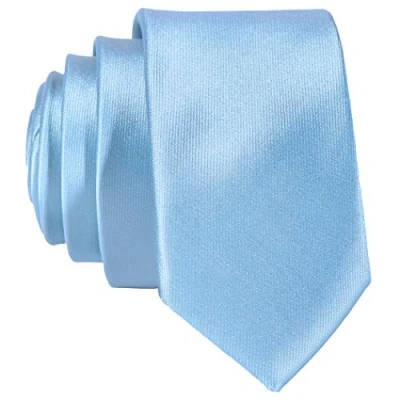 Abbildung von DonDon schmale hellblaue Krawatte 5 cm