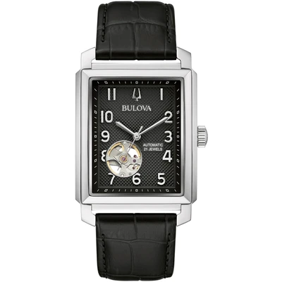 Abbildung von Bulova Herren Analog Automatik Uhr mit Leder Armband 96A269