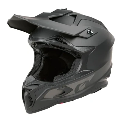 Abbildung von O&#039;NEAL C SRS Motocross Helm SOLID Schwarz (Größe L) ECE 22.06 zertifiziert, robuste ABS Schale, effizientes Belüftungssystem &amp; herausnehmbares, waschbares Innenfutter