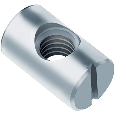 Abbildung von Kreuz Dübel Geschlitzt Metall Fassmuttern Fass Mutter (10 Stück) Hex Verzinkt zum Möbel/Bett/Betten/Kinderbett/Stühle/Kinderbett Symmetrisch Dowels Nut Fasteners (10mm x 16mm)