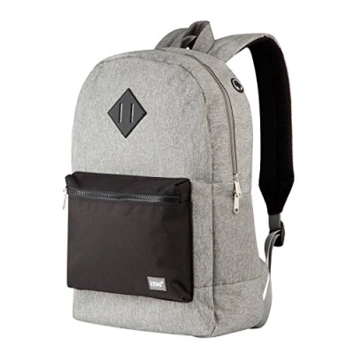 Abbildung von Hauptstadtkoffer Leichter Rucksack mit Steckfach für Notebook, robuster Daypack wasserabweisend, Tagesrucksack Damen und Herren, 19 Liter Grau/Schwarz
