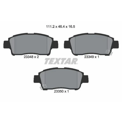 Abbildung von TEXTAR 2334803 Bremsbelagsatz mit akustischer Verschleißwarnung TOYOTA: Yaris III Hatchback, I Hatchback