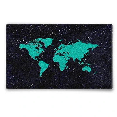 Abbildung von Silent Monsters Mauspad 360 x 250 mm Stoff Mousepad Weltkarte grün Vernähter Rand rutschfest Gaming Büro Office Homeoffice 36 25 cm Mouse Pad Mat Mausunterlage für alle Maus Arten