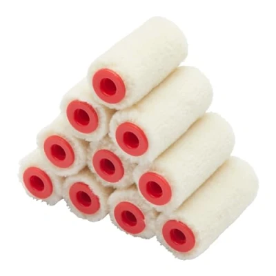 Abbildung von ProDec 10er Pack 50 mm Mikro Farbroller aus Glanzflor Mohair für eine glatte Oberfläche mit Glanz und Satinfarben auf Fußleisten, Fensterbänken, Paneeltüren, Schränken, Metall mehr