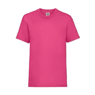 Abbildung von GIDUTEX Kinder Tshirt by Fruit of The Loom Valueweight Unisex 104 116 128 140 152 (DE/NL/SE/PL, Numerisch, 152, Regular, Fuchsia)