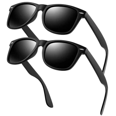 Abbildung von KANASTAL Sonnenbrille Herren und Damen Polarisierte Matt Schwarz Klassisch Retro Sonnenbrillen für Autofahren Radfahren Angeln mit UV400 Schutz