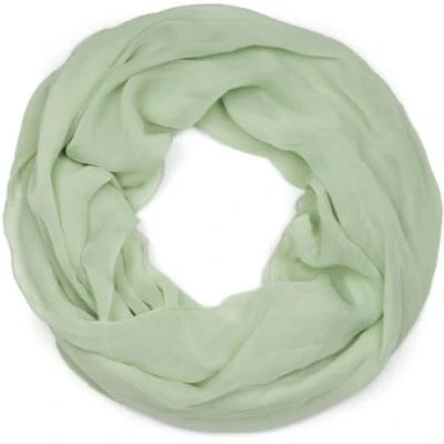 Abbildung von styleBREAKER leichter unifarbener Loop Schlauchschal, Sommerschal seidig, Halstuch Unisex einfarbig 01016076, Farbe:Lindgrün