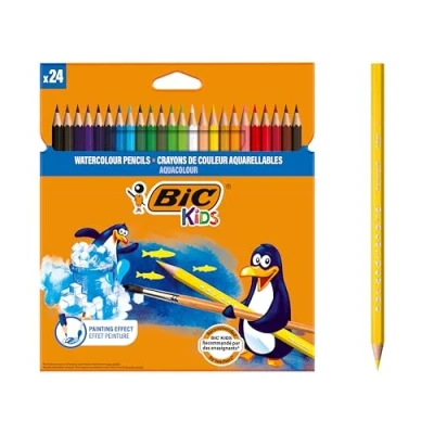 Abbildung von BIC Kids 8575633 Aquacouleur Buntstifte mit Aquarell Farbeffekt