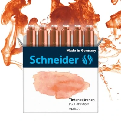 Abbildung von Schneider Pastell Tintenpatrone (Standard Patronen für Füller) Apricot, 6 Stück
