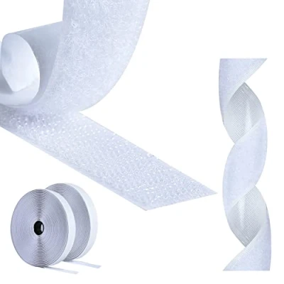 Abbildung von AiQInu Klettband Selbstklebend,5M Klettverschluss Extra Stark Doppelseitig Klebende,20mm Breit Selbstklebendes Klebepad Enthält Flauschband und Hakenband Kann für Haushalt,DIY Handgefertigt
