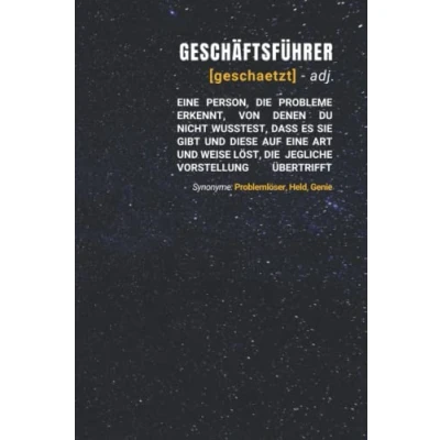 Abbildung von Geschäftsführer geschätzt: Notizbuch inkl. To Do Liste das perfekte Geschenk für Männer, die Sagen haben Geschenkidee Geschenke