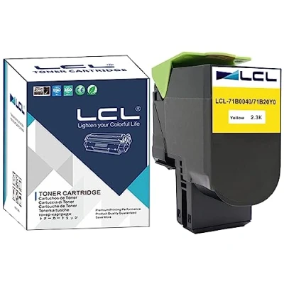 Abbildung von LCL Kompatibel Tonerkartusche 71B0040 71B20Y0 CS317dn CX317dn CS417dn CX417de CS517de CX517de (1 Gelb) Ersatz für Lexmark CS317 CX317 CS417 CX417 CS517 CX517
