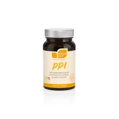 Abbildung von NICApur mediBalance PPI I Nährstoffe bei der Einnahme von Protonenpumpenhemmern &amp; Magensäureblockern mit B12, B6, C und D, Folsäure, Magnesium Eisen Reinsubstanz ohne Zusatzstoffe 30 Kapseln