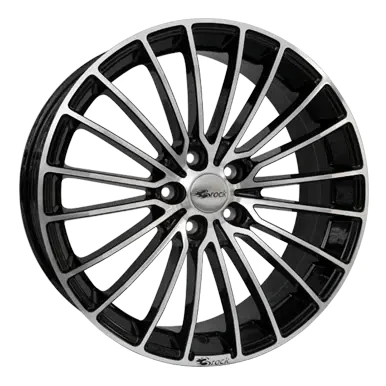 Abbildung von BROCK 5 loch 17Zoll 114.3mm Alufelge B24 Schwarz frontpoliert 0580070242 Felge 7.5Zoll 38mm 72,6mm