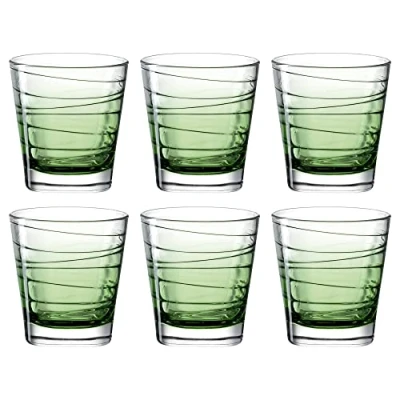 Abbildung von LEONARDO HOME 026840 Trinkglas VARIO STRUTTURA 6er Set 250 ml grün, Glas