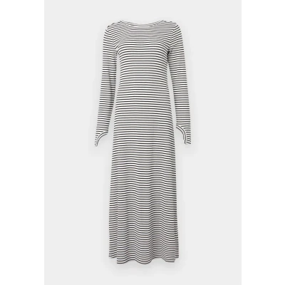 Abbildung von Marc O&#039;Polo Denim BACK CUT OUT Stripes Jerseykleid, Damen, Größe: XL, Black/white
