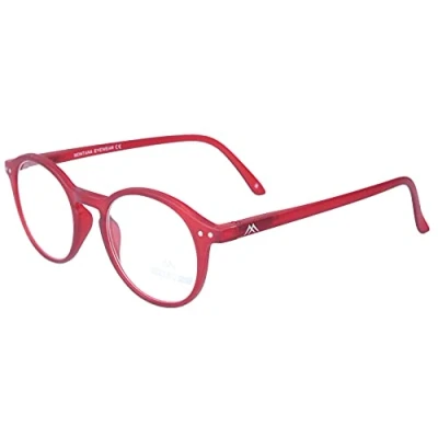 Abbildung von MONTANA Fertig Lesebrille/ hilfe aus Kunststoff mit Federscharnier in Rot + 2,50 dpt