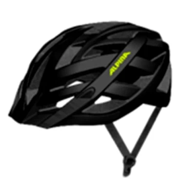 Abbildung von ALPINA PANOMA Reflektierender &amp; Optimal Belüfteter Fahrradhelm Mit Fliegennetz Nachrüstbarem LED Für Erwachsene, Black neon matt, M (56 59 cm)