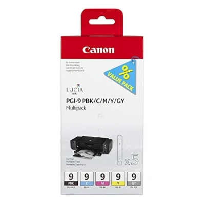 Abbildung von Canon PGI 9 5 original Tintenpatrone Multipack PBK/C/M/Y/GY für Pixma Drucker PRO9500 PRO9500MarkII