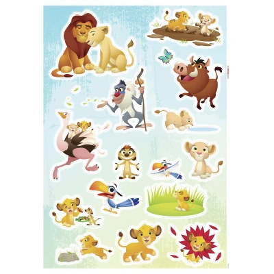 Abbildung von Komar Disney Wandtattoo Lion King Wildlife 50 x 70 cm (Breite Höhe) 27 Teile Timon, Pumbaa, König der Löwen, Deco Sticker, Wandaufkleber, Wandsticker, Wanddeko, Kinderzimmer 14097h