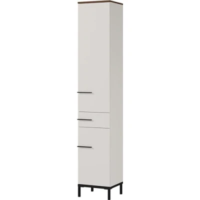 Abbildung von Germania Hochschrank GW Yonkers, in Kaschmir/Nussbaum Nb., mit Türdämpfung, 34 x 190 cm (BxHxT)