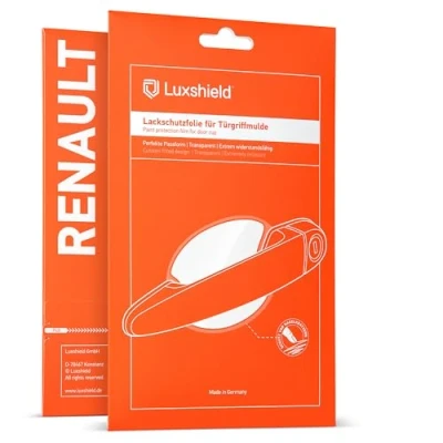 Abbildung von Luxshield Auto Türgriff Schutzfolie Griffmulde für Renault Captur II I 2020 2024 Kratzschutz, Lackschutzfolie Transparent glänzend