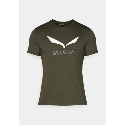 Abbildung von Salewa Solidlogo DRY Sport Tshirt, Herren, Größe: 50, Dark olive