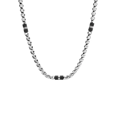 Abbildung von Fossil Halskette silvercoloured, Herren, Größe: One Size, Silver coloured