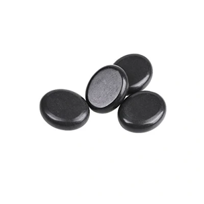 Abbildung von Windfulogo 4Pcs Professional Massage Stones Set Heiß Massagesteine Natur Basalt Beheizter Lava Rock Hot Stone für Spa, Massagetherapie (1,97 x 2,36 Zoll)