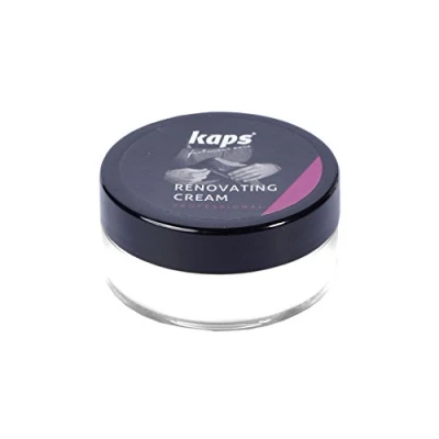 Abbildung von Kaps Reparaturcreme für Schuhe, Taschen, Sitze aus Glattleder, Kratz und Abnutzungsschutz, Renovating Cream, 10 Farben (101 Weiß)