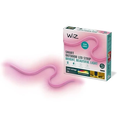 Abbildung von WiZ Outdoor Lightstrip Tunable White &amp; Color, dimmbar,16 Millionen Farben, 5 Meter, smarte Steuerung per App/Stimme über WLAN, weiß