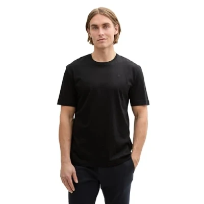 Abbildung von TOM TAILOR Herren 1045833 T Shirt, 29999 Black, XXL