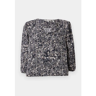 Abbildung von TOM Tailor WITH Feminine V NECK Bluse navy, Damen, Größe: 34, Navy