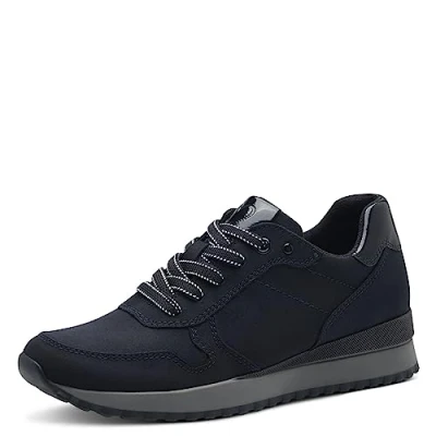 Abbildung von MARCO TOZZI Damen Plateau Sneaker Freizeit Vegan, Blau (Dk.Navy Comb), 39 EU
