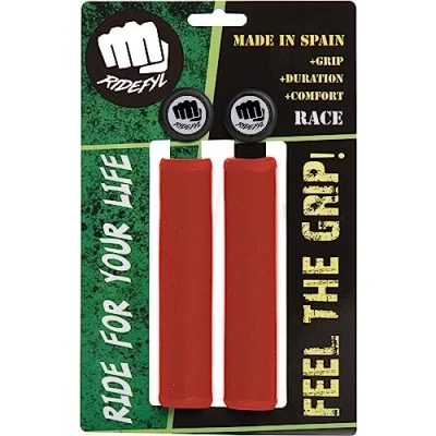 Abbildung von Ridefyl Bike Handlebar Grips Fahrradgriffe, ROT, Einheitsgröße