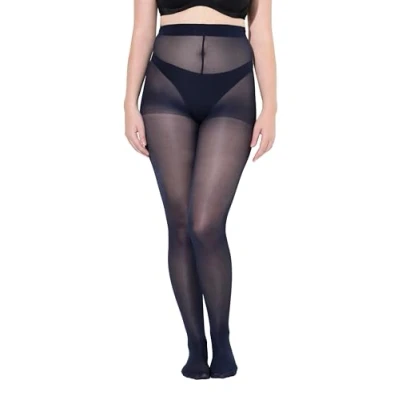 Abbildung von Ulla Popken Damen große Größen Übergrößen Plus Size Strumpfhose, Streifen