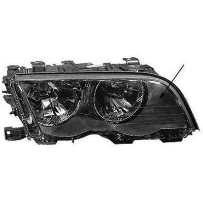Abbildung von VAN WEZEL 0646966 Scheinwerfer rechts H7/H7 für Rechtsverkehr mit Stellmotor LWR PX26d BMW: 3 Saloon, Touring