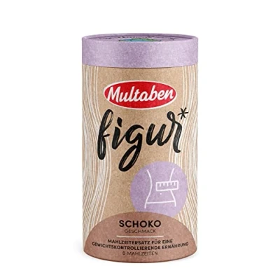 Abbildung von Multaben Diät Shake proteinreicher Abnehm für eine Eiweiß Schoko Geschmack mit Vitaminen und Mineralstoffen sättigender Drink als hochwertiger Nahrungsersatz 440g