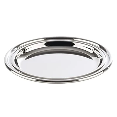 Abbildung von APS Untersetzer Set (6 Stück) aus hochwertigem Edelstahl poliert, Ø 10 cm, schwere Ausführung, Rand eingerollt, hochglanzpolierte Glasuntersetzer, rund