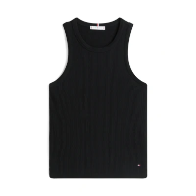 Abbildung von Tommy Hilfiger SLIM TANK Top, Damen, Größe: Medium, Black