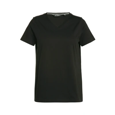 Abbildung von Ulla Popken Funktions Antibakteriell Vausschnitt Tshirt basic, Damen, Größe: 42/44, Noir