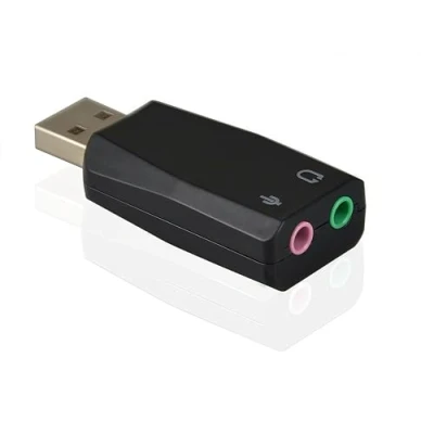 Abbildung von ADWITS Externer USB 3D Stereo Audio Adapter mit 3,5 mm Lautsprecherkopfhörermikrofonbuchsen, treiberfreie Soundkarte für Windows Mac OS Linux PS4